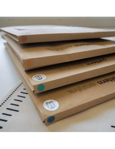 Etiquetas de organização para moldes de costura