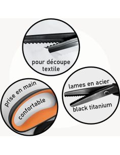 Tesoura de picotar profissional Taizen 23 cm 2