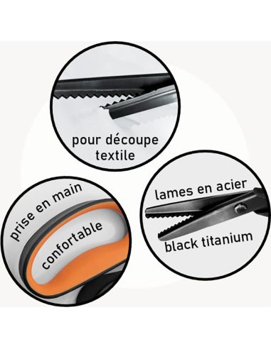 Tesoura de picotar profissional Taizen 23 cm