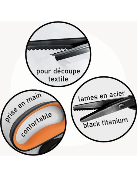 Tesoura de picotar profissional Taizen 23 cm