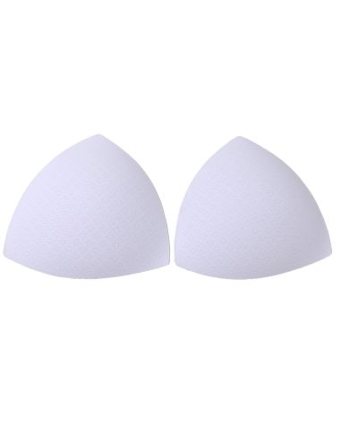 Copas triangulares de sutiã brancas