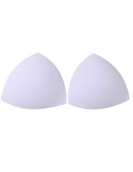Copas triangulares de sutiã brancas