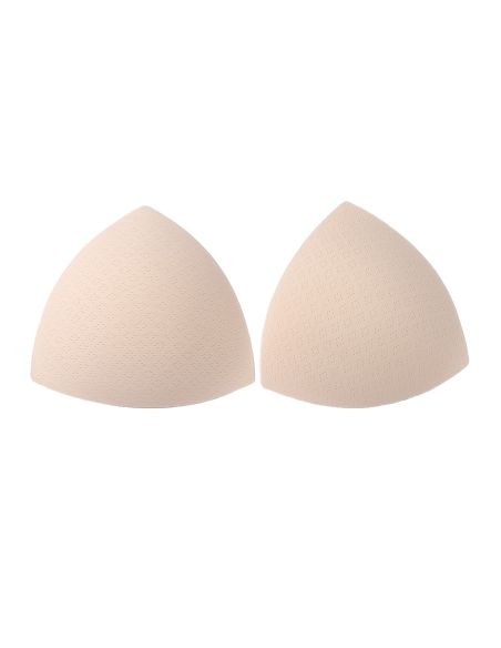 Copas triangulares de sutiã bege
