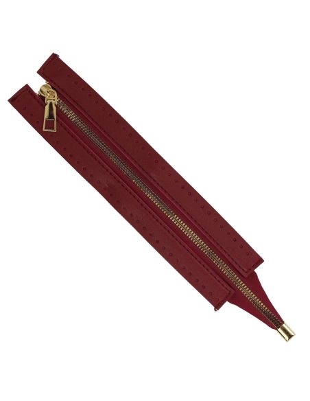 Fecho de correr especial para saco em pele sintética 30 cm - Bordeaux