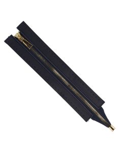 Fecho de correr especial para saco em couro sintético 30 cm - Azul marinho