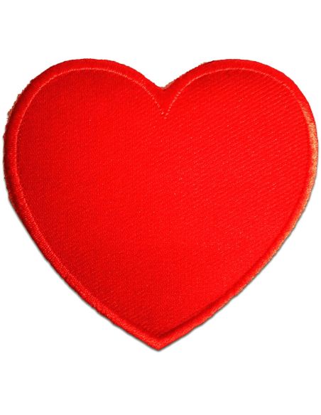 Emblema termocolante coração vermelho