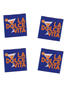 Conjunto de 4 etiquetas para costurar - La dolce vita