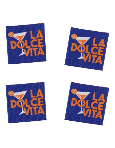 Conjunto de 4 etiquetas para costurar - La dolce vita