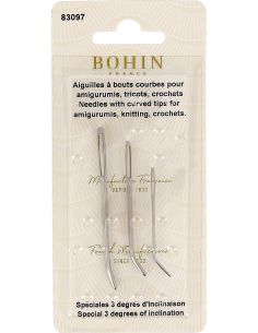 Agulhas com pontas curvas para tricô Bohin