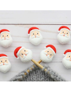 Tampões de malha para agulhas de tricô - Pai Natal 2