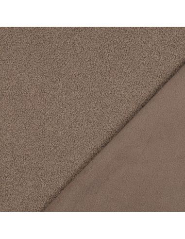 Tecido polar Teddy dupla face - Taupe