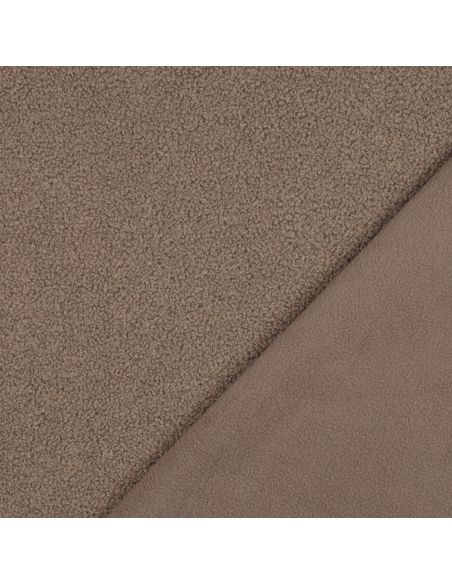 Tecido polar Teddy dupla face - Taupe
