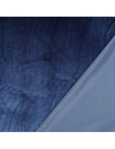 Tecido de veludo de luxo para estofados - Azul marinho