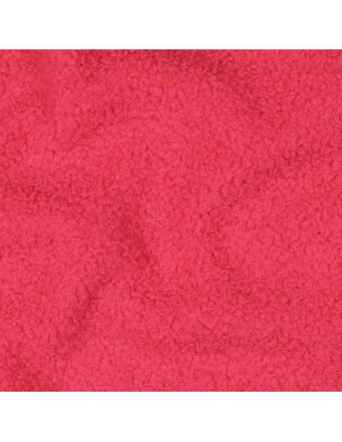 Tecido polar Teddy dupla face - Rosa fluorescente