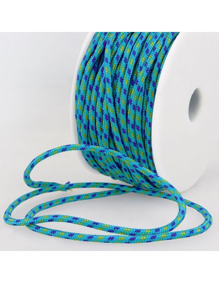 Cordão multicolorido esporte - Azul, roxo e verde