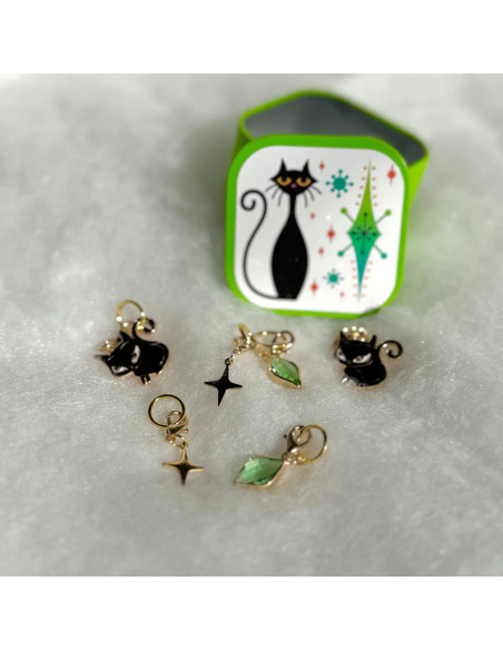 Conjunto de 12 marcadores de malha - Kitty Kitty