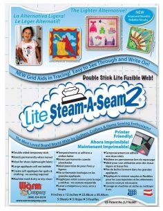 Conjunto de 5 folhas termocolantes dupla face Lite Steam-A-Seam2