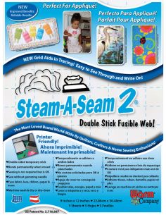 Conjunto de 5 folhas termocolantes dupla face Steam-A-Seam 2